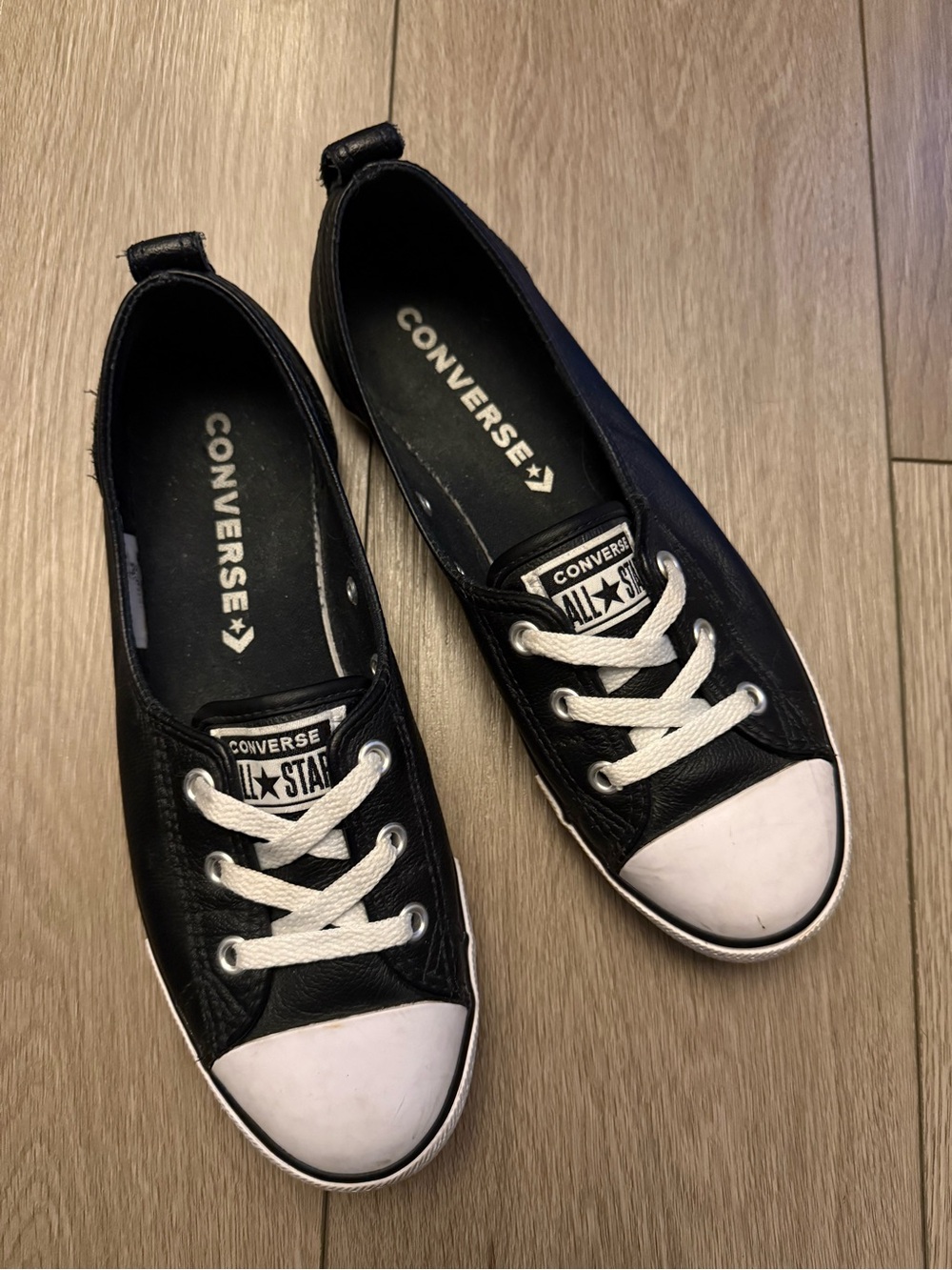 Converse Black and White Women's Low-Top Slip-On Sneakers